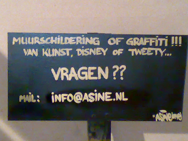 Muurschildering/wand decoratie of graffiti